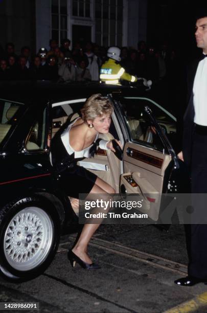Princess Diana arriving at the English National Opera to see the 'Marriage of Figaro' London Coliseum in London, United Kingdom, 7th November 1991.