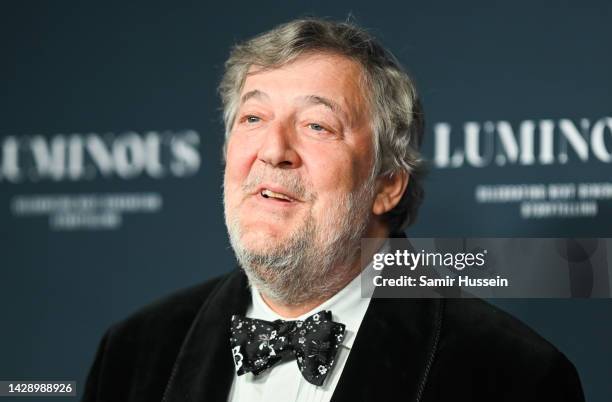 Stephen Fry attends the BFI London Film Festival Luminous Gala at The Londoner Hotel on September 29, 2022 in London, England.