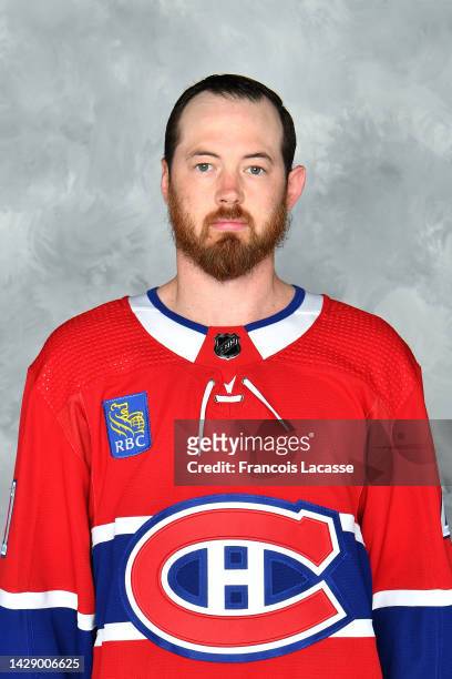 Paul Byron of the Montreal Canadiens poses for his official headshot for the 2022-2023 season on September 19, 2022 at the Bell Sports Complex in...