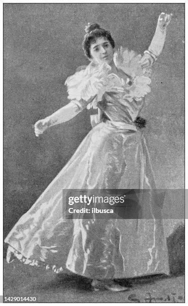 illustrations, cliparts, dessins animés et icônes de illustration ancienne : danseuse, saraband - archive danse