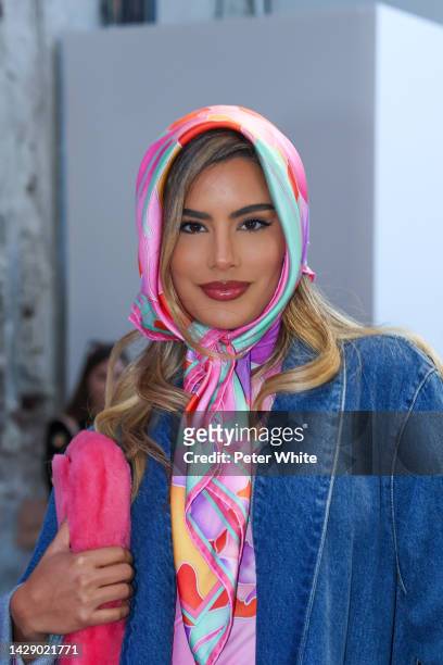 Ariadna Gutiérrez attends the Leonard Paris Womenswear Spring/Summer 2023 show as part of Paris Fashion Week on September 30, 2022 in Paris, France.