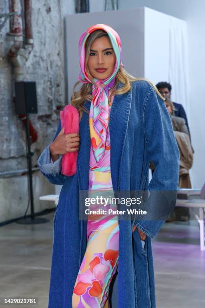 Ariadna Gutiérrez attends the Leonard Paris Womenswear Spring/Summer 2023 show as part of Paris Fashion Week on September 30, 2022 in Paris, France.