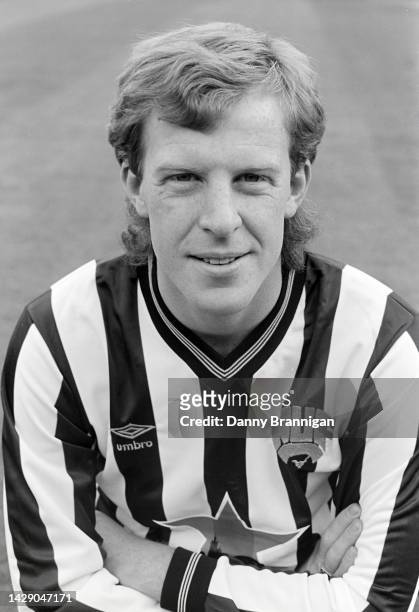 Newcastle United player Gary Megson pictured at the pre season photo call at St James' Park ahead of the 1985/86 season in Newcastle upon Tyne,...