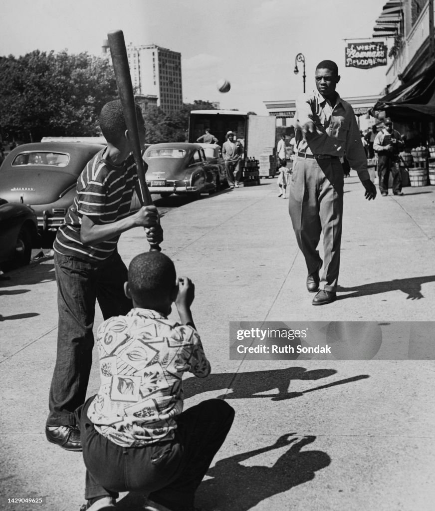 Willie Mays Turns To Pitching On The Harlem Streets
