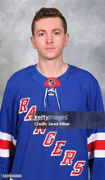 Jimmy Vesey of the New York Rangers poses for his official headshot for the 2022-2023 season on September 21, 2022 in White Plains, New York.