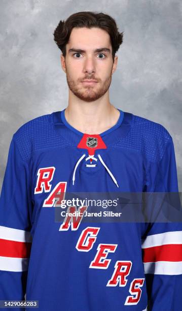 Dylan Garand of the New York Rangers poses for his official headshot for the 2022-2023 season on September 21, 2022 in White Plains, New York.