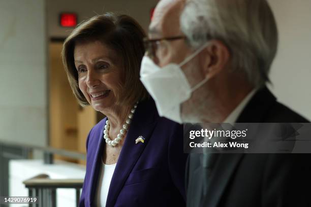 Speaker of the House Rep. Nancy Pelosi arrives at her weekly news conference at the U.S. Capitol on September 30, 2022 in Washington, DC. Speaker...