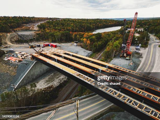 highway construction - road construction aerial stock pictures, royalty-free photos & images