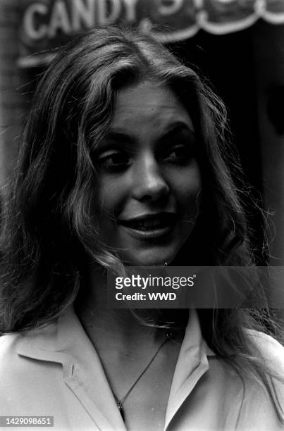 Actress Judi Bowker poses for portraits and discusses her acting experiences after filming "Brother Sun, Sister Moon" on August 2, 1972 in New York...