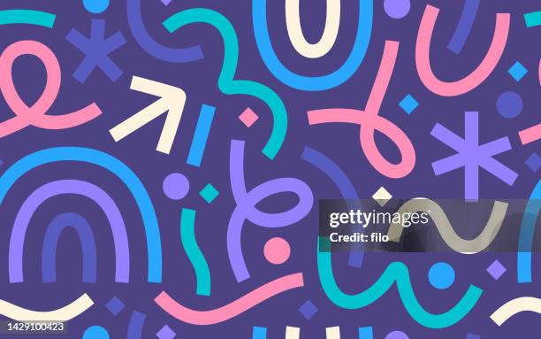 abstract seamless zigzag modern lines background pattern - squiggly lines vector stock illustrations