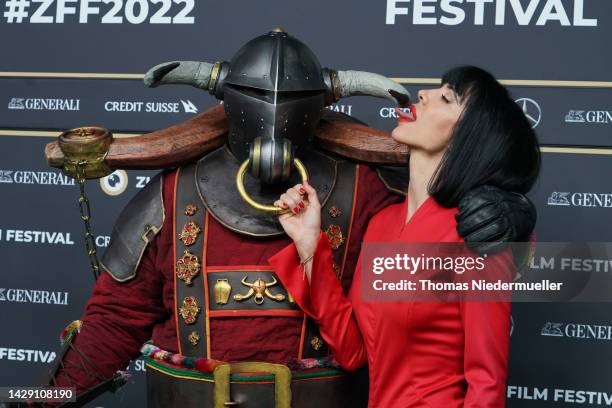 Milo Moire attends the premiere of "Mad Heidi" during the 18th Zurich Film Festival at Kino Corso on September 30, 2022 in Zurich, Switzerland.