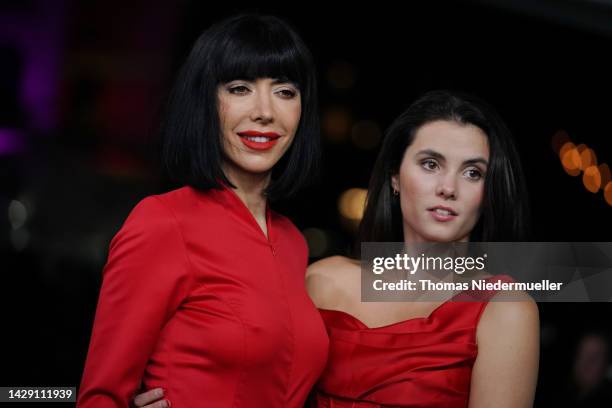 Actress Alice Lucy and Milo Moire attend the premiere of "Mad Heidi" during the 18th Zurich Film Festival at Kino Corso on September 30, 2022 in...