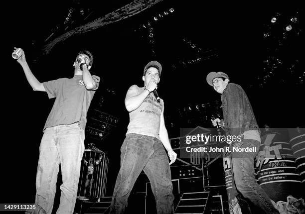 American rapper, bass player and filmmaker Adam "MCA" Yauch and rapper, guitarist and actor Adam "Ad-Rock" Horovitz and rapper, musician, and music...