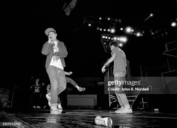 American rapper, musician, and music producer Michael "Mike D" Diamond and rapper, bass player and filmmaker Adam "MCA" Yauch , of the American rap...