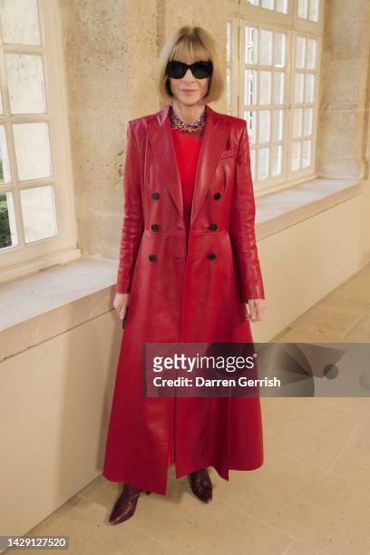 Anna Wintour attends the Victoria Beckham Spring/summer 2023 Runway show in Val-de-Grace on September 30, 2022 in Paris, France.