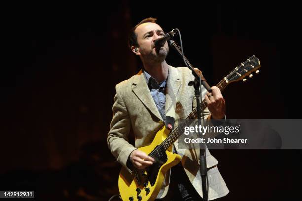 Musician James Mercer of The Shins performs during Day 2 of the 2012 Coachella Valley Music & Arts Festival held at the Empire Polo Club on April 14,...