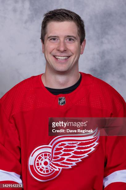 Mark Pysyk of the Detroit Red Wings poses for his official headshot for the 2022-2023 season at Center Ice Arena on September 21, 2022 in Traverse...