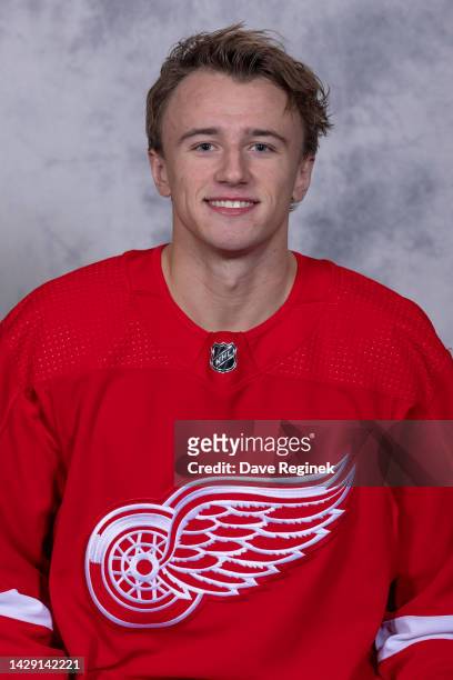 Jakub Vrana of the Detroit Red Wings poses for his official headshot for the 2022-2023 season at Center Ice Arena on September 21, 2022 in Traverse...