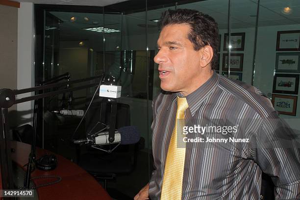 Lou Ferrigno invades "The Whoolywood Shuffle" at the SiriusXM Studio on April 9, 2012 in New York City.