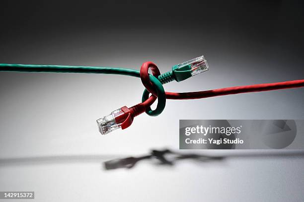 lan cables are connected - plugs stock pictures, royalty-free photos & images