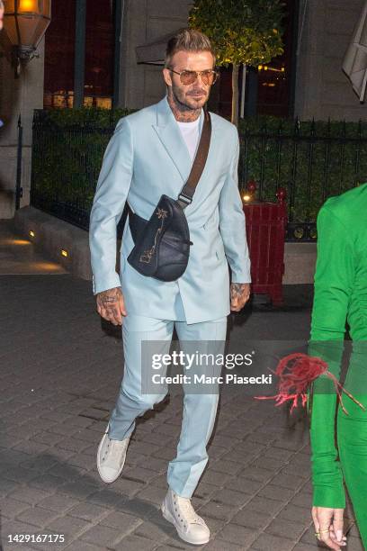 David Beckham is seen on September 30, 2022 in Paris, France.