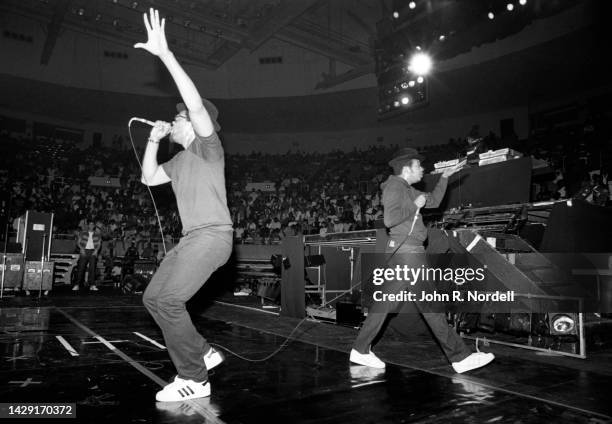 American rapper Darryl "DMC" McDaniels, rapper, producer, DJ and television personality Joseph "Run" Simmons and musician and DJ Jason "Jam Master...