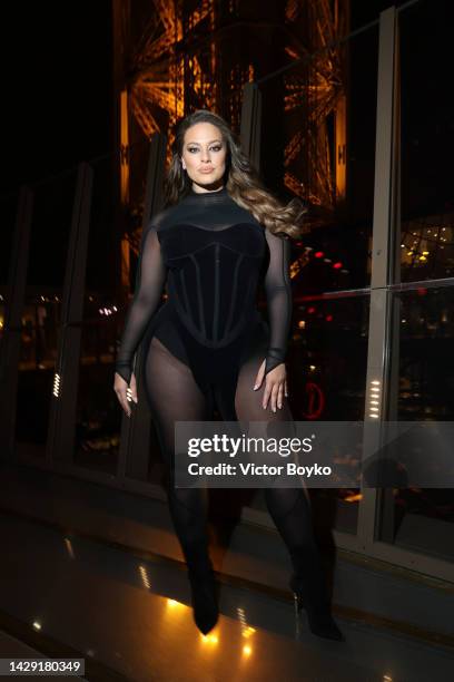 Ashley Graham attends The Loubi Show II At Eiffel Tower During Paris Fashion Week, on September 30, 2022 in Paris, France.