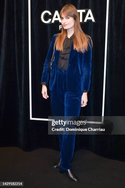 Clara Luciani attends the "Carita - Maison De Beaute" Celebration as part of Paris Fashion Week on September 30, 2022 in Paris, France.