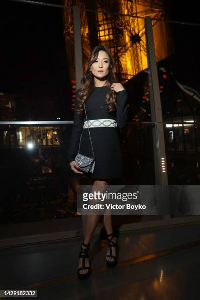 Ashley Park attends The Loubi Show II At Eiffel Tower During Paris Fashion Week, on September 30, 2022 in Paris, France.