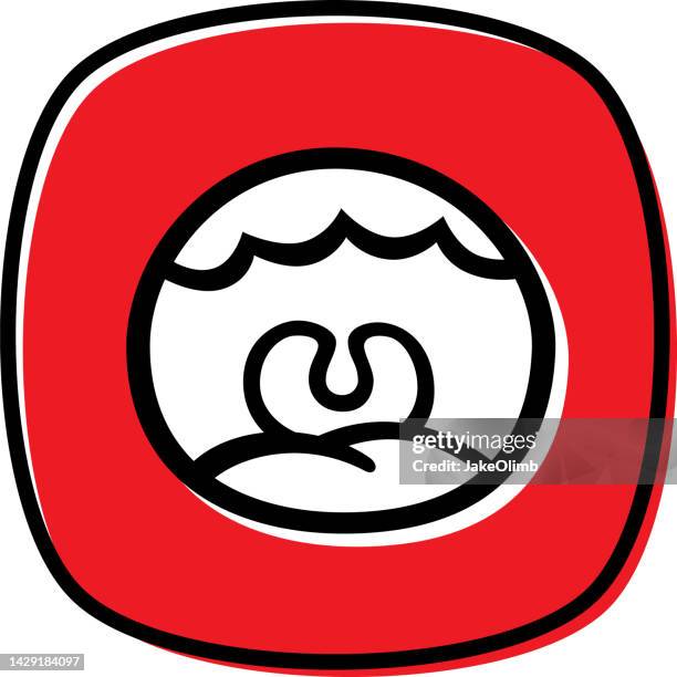 mouth open doodle 2 - dentures stock illustrations