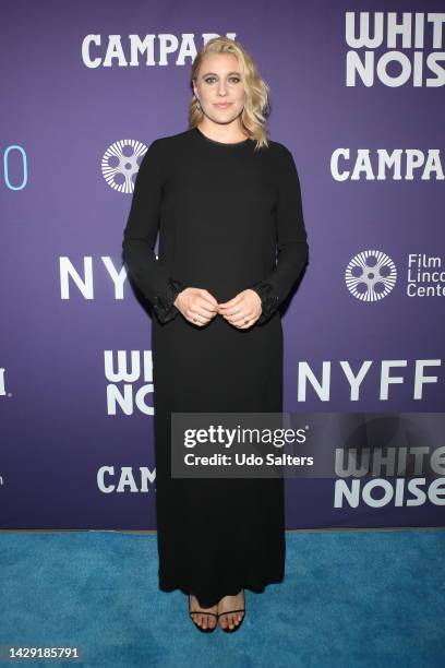 Greta Gerwig attends The 60th New York Film Festival opening night, "White Noise" at Alice Tully Hall, Lincoln Center on September 30, 2022 in New...