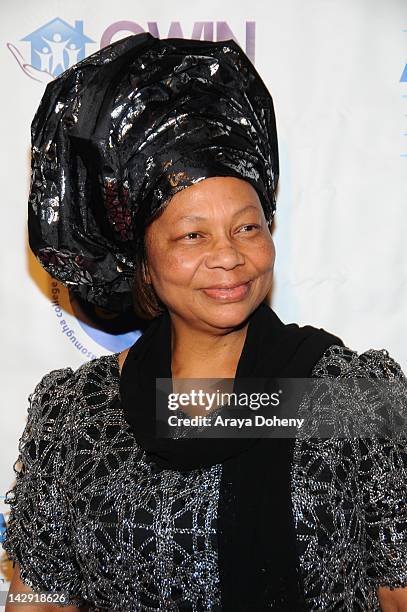 Dr. Lilian Asomugha arrives at the 6th Annual Asomugha Foundation Gala "Service Matters" at Millennium Biltmore Hotel on April 14, 2012 in Los...