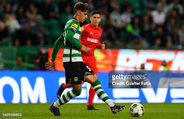 Jose Marsa of Sporting CP in action during the Liga Bwin match between Sporting CP and Gil Vicente at Estadio Jose Alvalade on September 30, 2022 in...