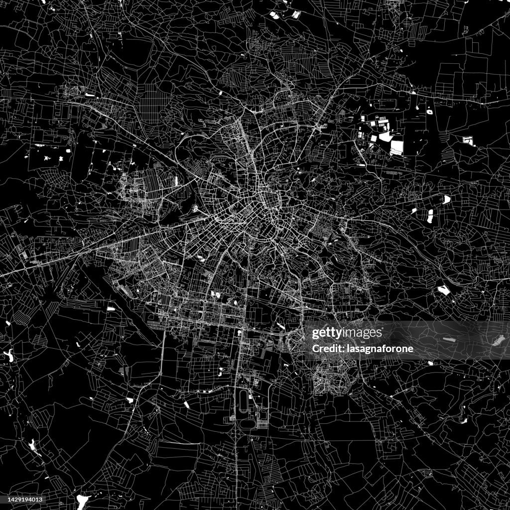 Lviv, Ukraine Vector Map