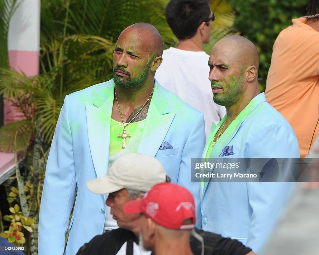 On The Set Of "Pain And Gain" In Miami