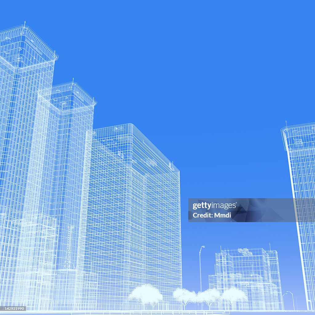Wireframe Buildings High-Res Vector Graphic - Getty Images