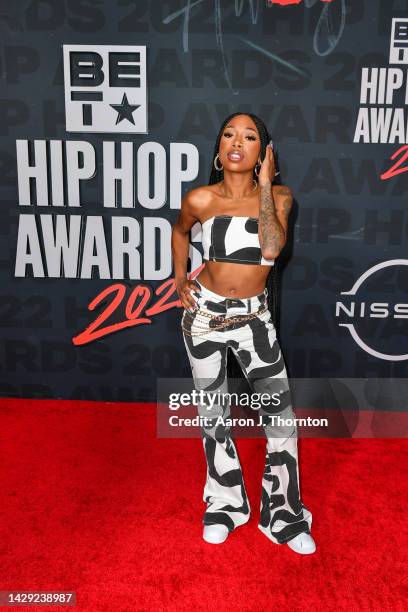 Deetranada Rapper Deetranada attends the 2022 BET Hip Hop Awards at Cobb Energy... News ...