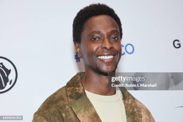 Edi Gathegi attends the GEANCO Foundation Gala at 1 Hotel West Hollywood on September 30, 2022 in West Hollywood, California.