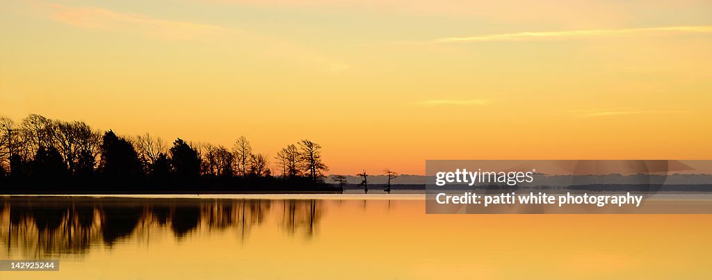 Sunrise over lake