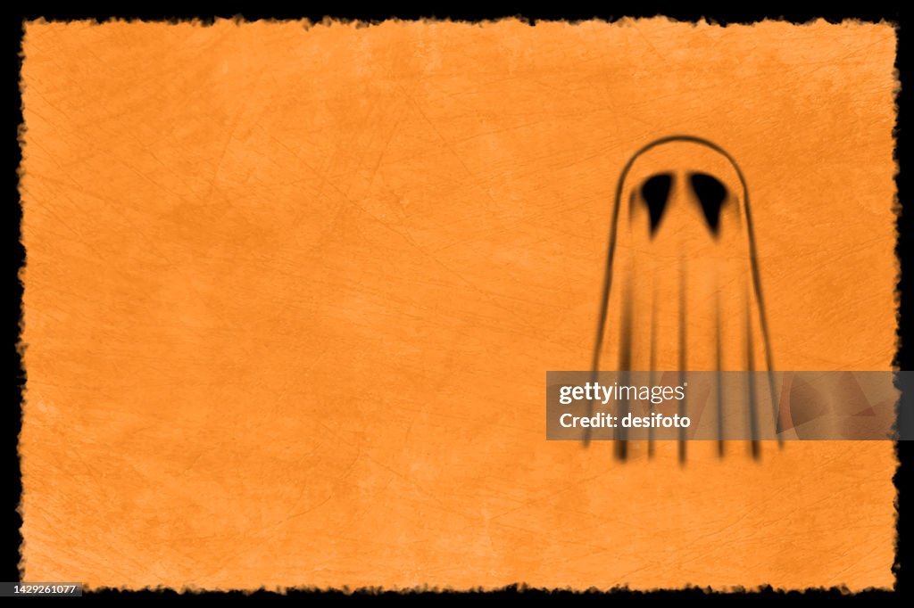 Spooky Color Backround Bright Vibrant Horror Spooky Orange Color Rustic Halloween Theme Framed ...