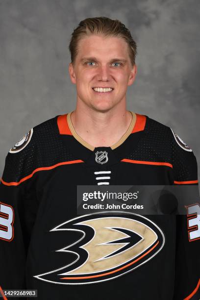 Jakob Silfverberg of the Anaheim Ducks poses for his official headshot for the 2022-2023 season on September 20, 2022 at Great Park Ice in Irvine,...