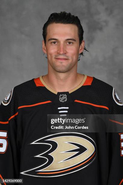 John Gibson of the Anaheim Ducks poses for his official headshot for the 2022-2023 season on September 20, 2022 at Great Park Ice in Irvine,...