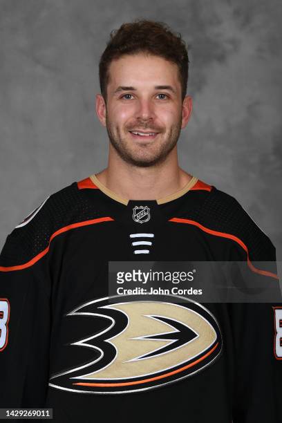 Nikolas Brouillard of the Anaheim Ducks poses for his official headshot for the 2022-2023 season on September 20, 2022 at Great Park Ice in Irvine,...