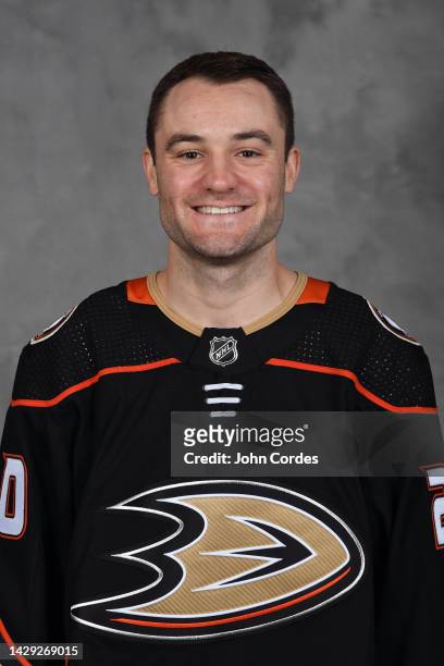Rocco Grimaldi of the Anaheim Ducks poses for his official headshot for the 2022-2023 season on September 20, 2022 at Great Park Ice in Irvine,...