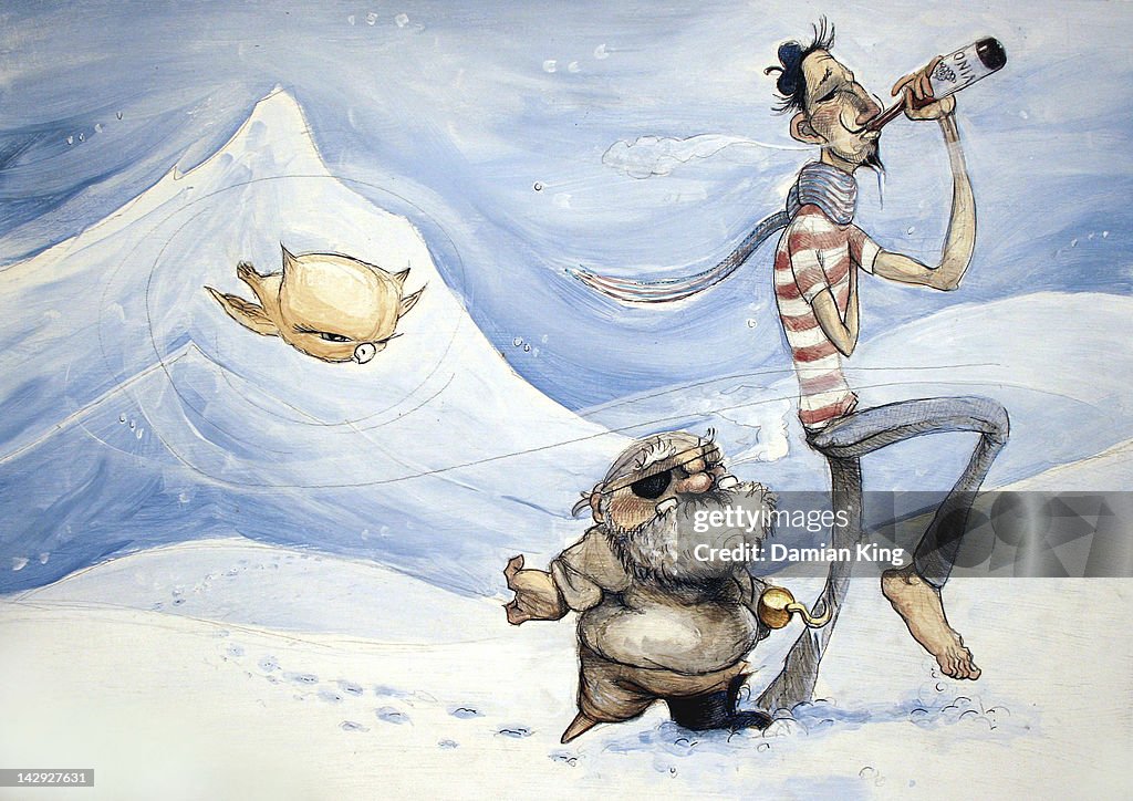 Snowy trio