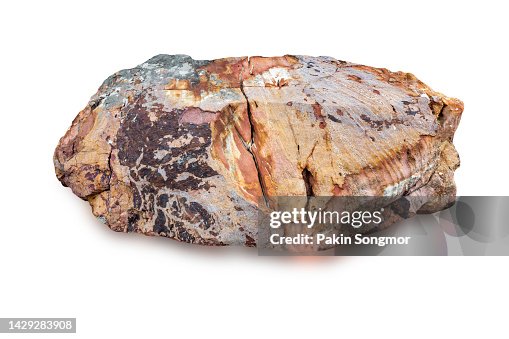 Coarser Rocks Patterns Big Piece Of Coarse Rock With Scratches And Patterns Isolated On A ...