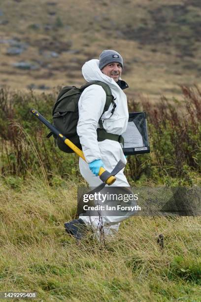 Police forensic teams continue to dig on Saddleworth Moor for murder victim Keith Bennett for the first time in 35 years to investigate suspected...