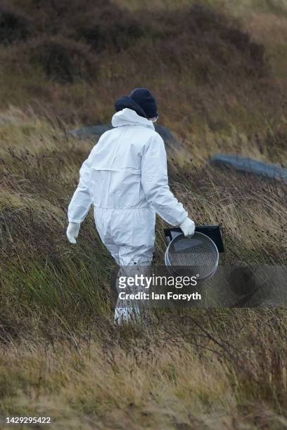 Police forensic teams continue to dig on Saddleworth Moor for murder victim Keith Bennett for the first time in 35 years to investigate suspected...