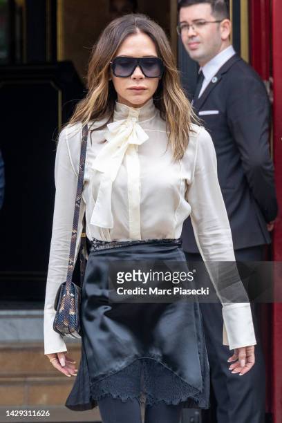 Victoria Beckham is seen on October 01, 2022 in Paris, France.