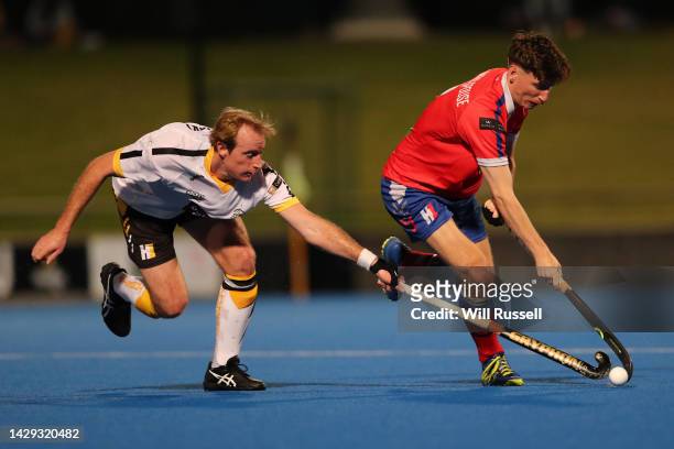 Connor Richmond-Spouse of the Adelaide Fire controls the ball during the round one Hockey One League match between Perth Thundersticks and Adelaide...